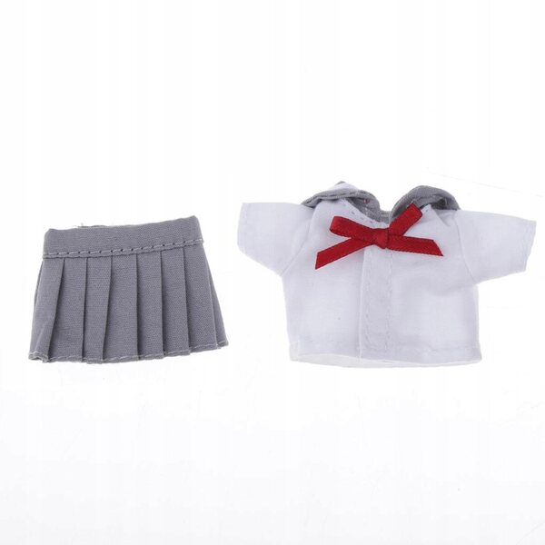 Hellgraue Mini-Schuluniform für Obitsu11 und ähnliche Puppen, lässiger Stil
