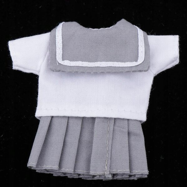 Hellgraue Mini-Schuluniform für Obitsu11 und ähnliche Puppen, lässiger Stil