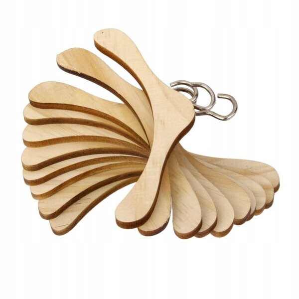 Set da 10 Appendini in Legno per Bambole 1/6 e 1/4 - 5 Pezzi Ciascuno