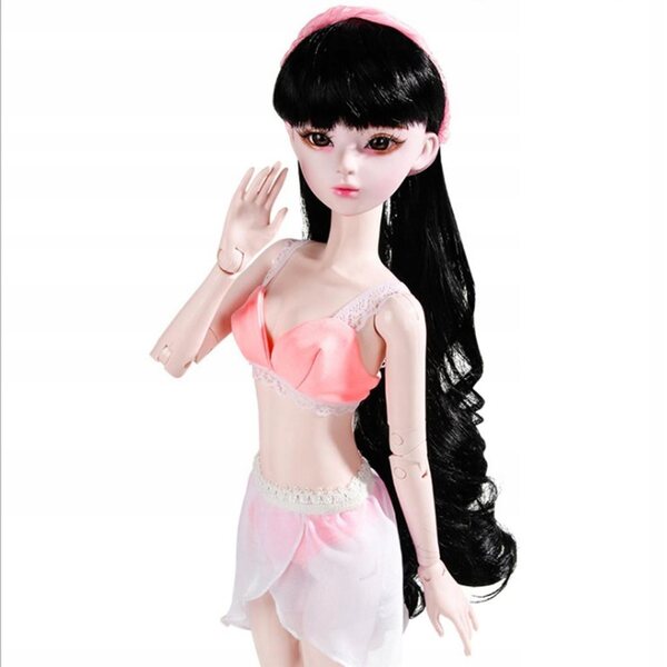 Costumi da bagno rosa fatti a mano per bambole 1/3 BJD - Abiti moda DIY