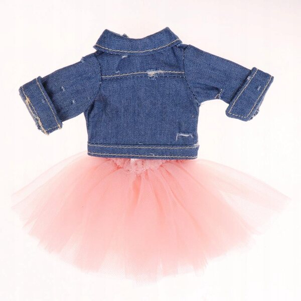 Trendy Layers Gauzy Dress Jeans Kurtka Garnitur Ubrania /6 BJD DOD DZ 12inch