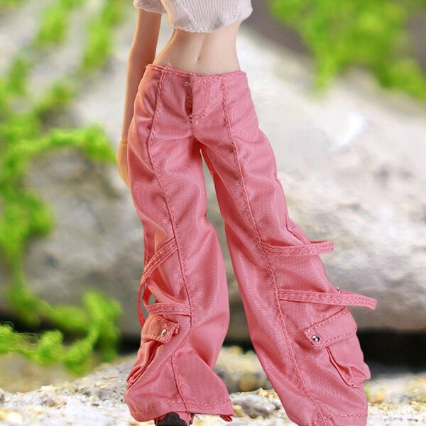 1/12 Miniaturhose für weibliche Figuren aus zartrosa Stoff Fxzqgnh