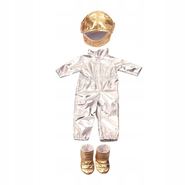 Costume spaziale argento per bambole 18 pollici - abbigliamento per bambole