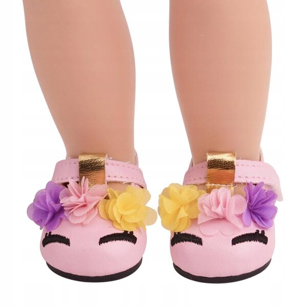 Scarpe rosa in PU per bambole da 18 pollici, accessorio moda per bambole americane