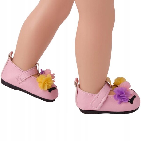 Scarpe rosa in PU per bambole da 18 pollici, accessorio moda per bambole americane