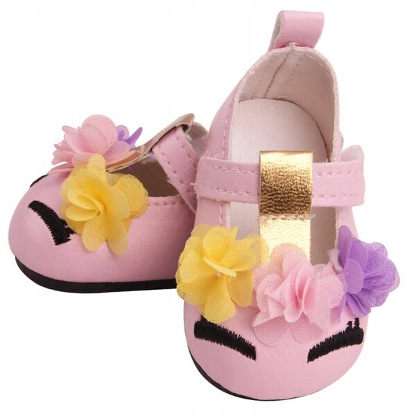 Scarpe rosa in PU per bambole da 18 pollici, accessorio moda per bambole americane