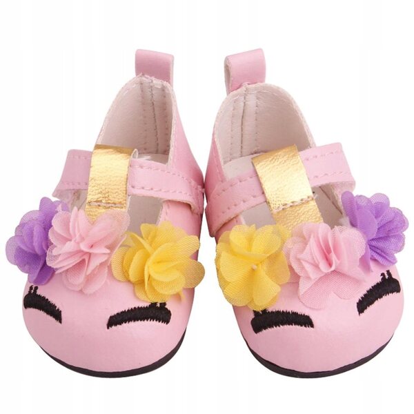 Scarpe rosa in PU per bambole da 18 pollici, accessorio moda per bambole americane