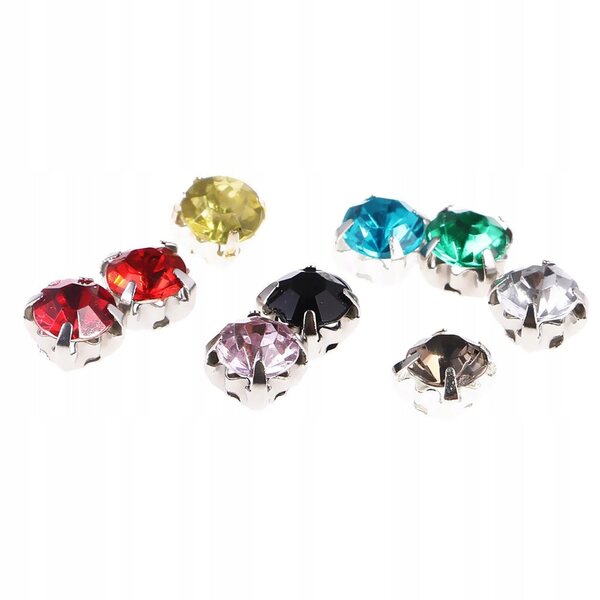 Set 300 Pietre Acriliche Diamante da Cucire 6mm per Decorazioni Artistiche
