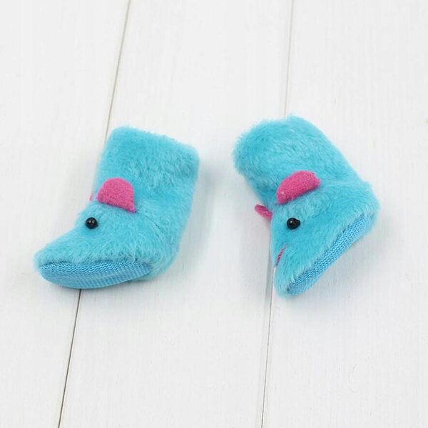 Scarpe in peluche per bambole 1/6 - Stivali nevosi colorati per Blythe 12 pollici