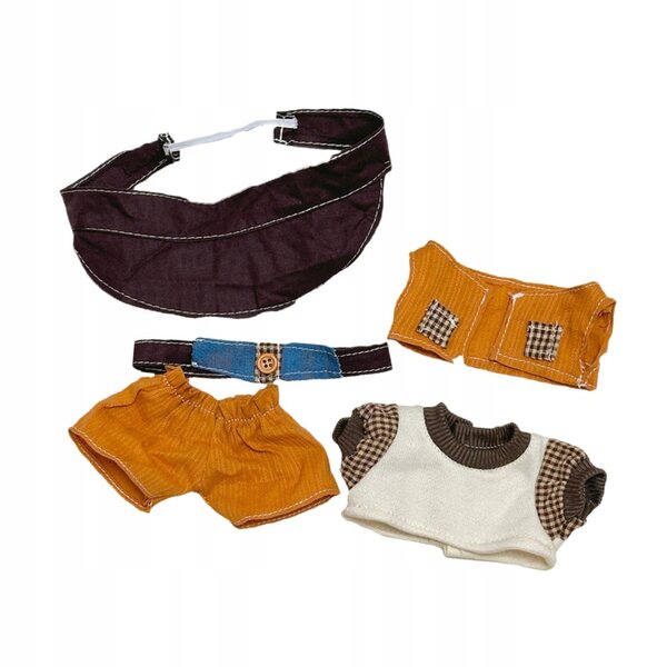 Costume in peluche per bambole 20 cm - set abiti fai da te educativo