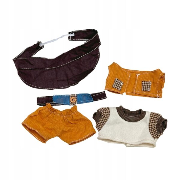 Costume in peluche per bambole 20 cm - set abiti fai da te educativo