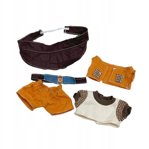 Costume in peluche per bambole 20 cm - set abiti fai da te educativo