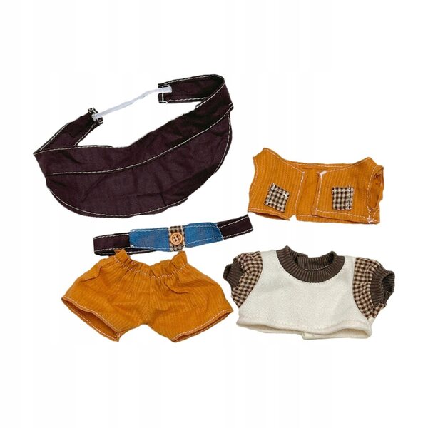 Costume in peluche per bambole 20 cm - set abiti fai da te educativo
