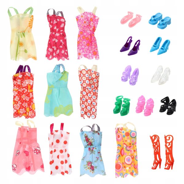 60-piece set of multifunctional fabric doll clothes and accessories