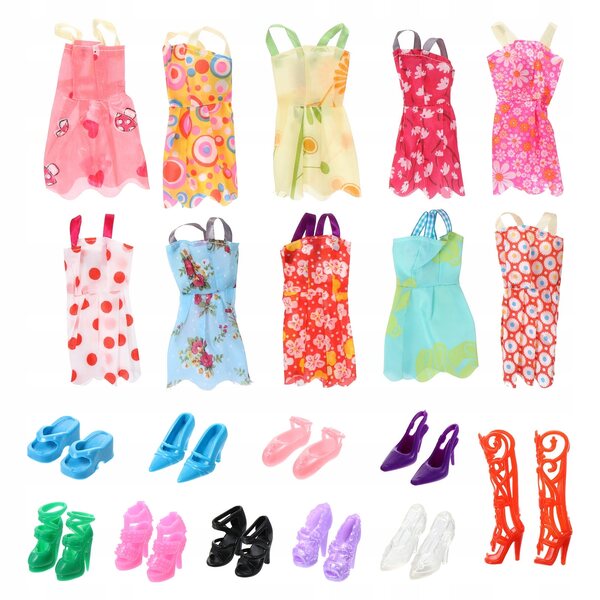 60-piece set of multifunctional fabric doll clothes and accessories