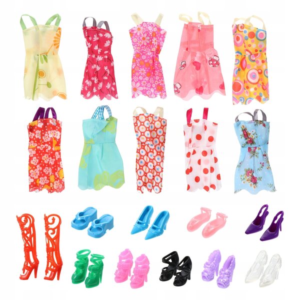 60-piece set of multifunctional fabric doll clothes and accessories