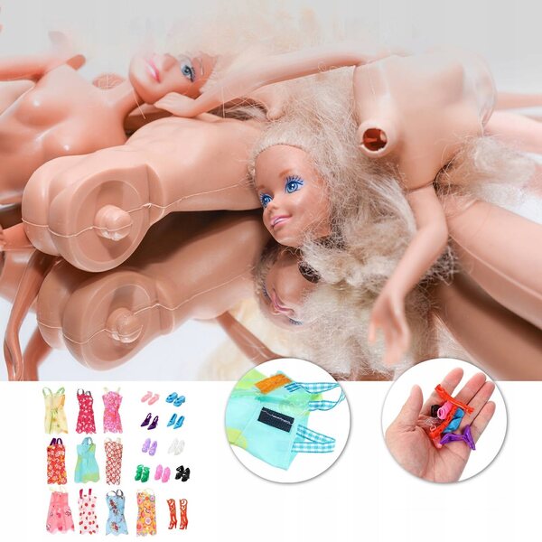 60-piece set of multifunctional fabric doll clothes and accessories