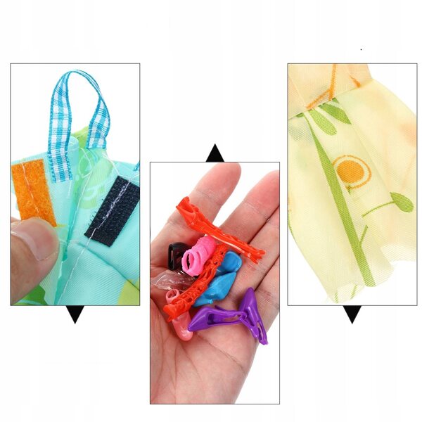 60-piece set of multifunctional fabric doll clothes and accessories