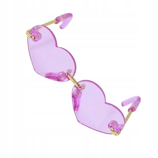 Herzförmige Sonnenbrille für 12-Zoll-Puppen, modisches Lila