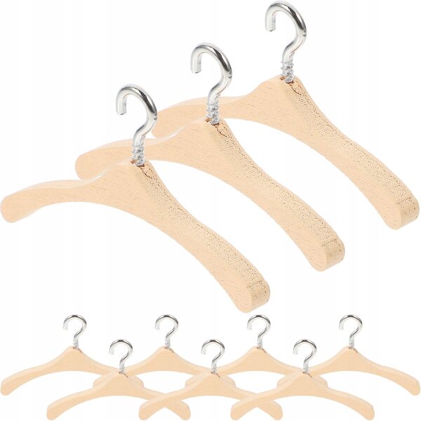 Set 20 Mini Appendini in Legno per Bambole - Accessori Vintage per Casa delle Bambole