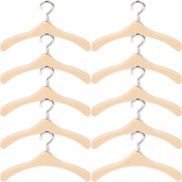 Set 20 Mini Appendini in Legno per Bambole - Accessori Vintage per Casa delle Bambole
