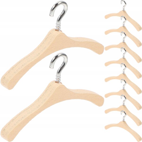 Set 20 Mini Appendini in Legno per Bambole - Accessori Vintage per Casa delle Bambole