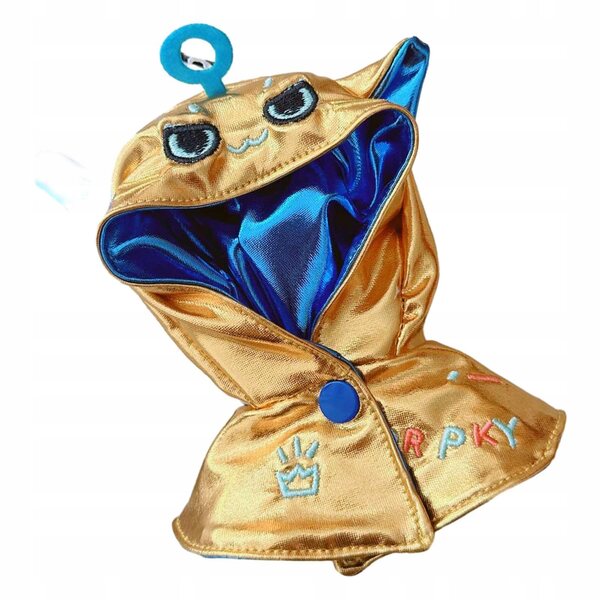Bluza mit Kapuze und Umhang Cosplay für Puppen 15-17 cm goldfarben