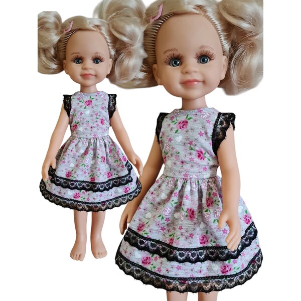 Completo Bluzka e Gonnellina a Fiorellini per Bambola Paola Reina 32 cm