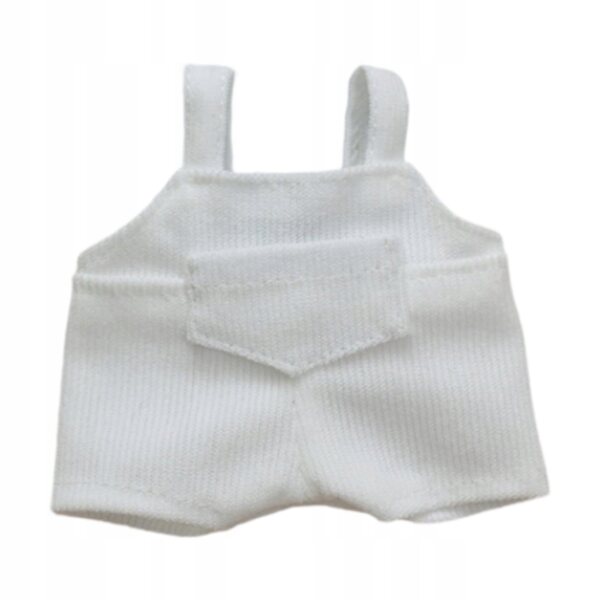 Pantaloni con bretelle per bambole 17 cm, abbigliamento miniatura resistente