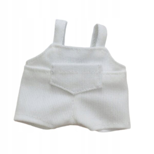 Pantaloni con bretelle per bambole 17 cm, abbigliamento miniatura resistente