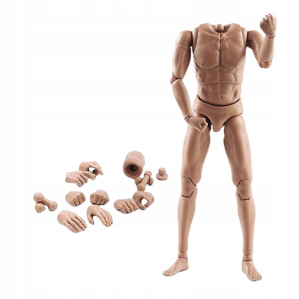 1:6 Realistische männliche Figur aus Silikon mit Stahlskelett und 28 Gelenken