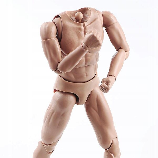1:6 Realistische männliche Figur aus Silikon mit Stahlskelett und 28 Gelenken