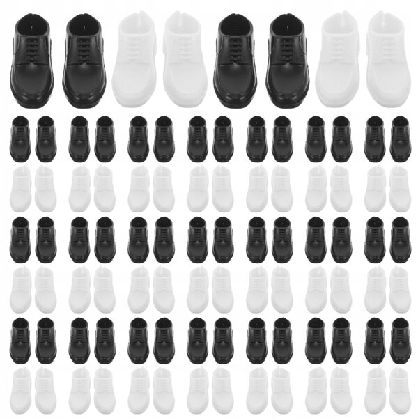 40 Mini-Kunststoffschuhe für männliche Puppen im Prince-Stil – verschiedene Farben