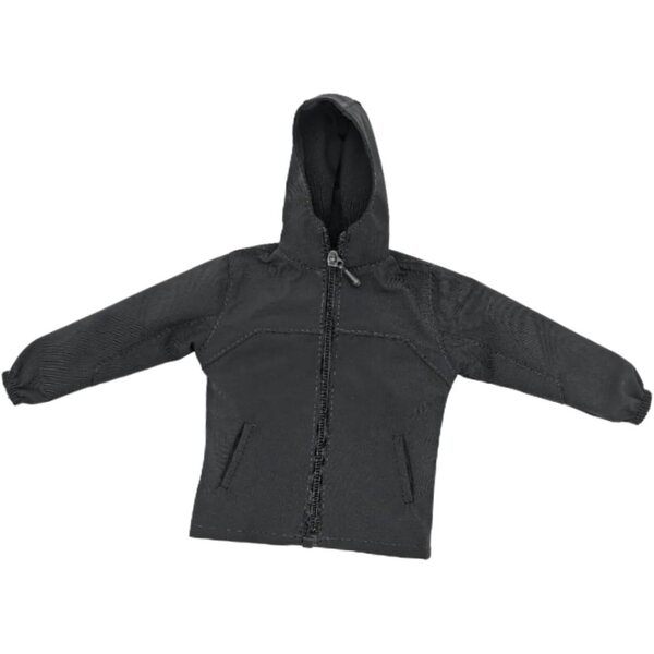 1/6 Kapuzenjacke für Actionfigur 30 cm aus Stoff, Casual Style Dunkelgrau