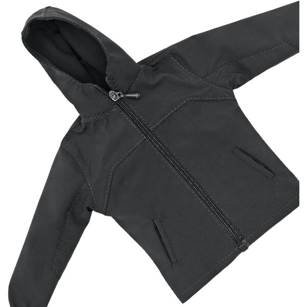 1/6 Kapuzenjacke für Actionfigur 30 cm aus Stoff, Casual Style Dunkelgrau