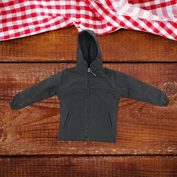 1/6 Kapuzenjacke für Actionfigur 30 cm aus Stoff, Casual Style Dunkelgrau