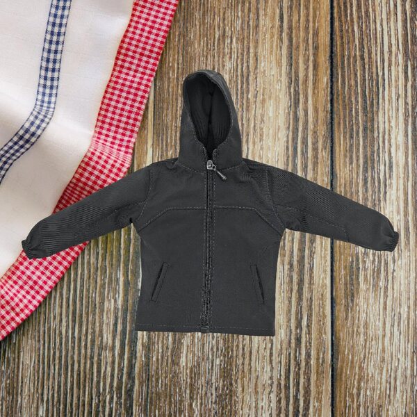 1/6 Kapuzenjacke für Actionfigur 30 cm aus Stoff, Casual Style Dunkelgrau