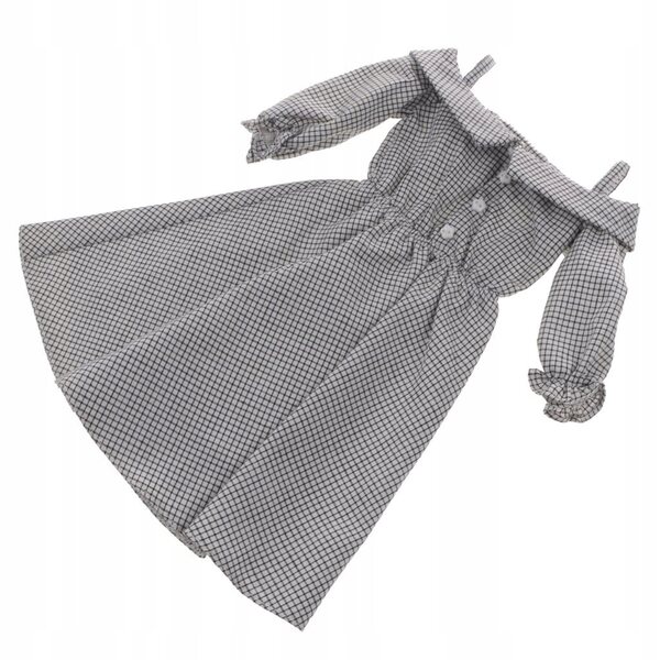 Kariertes Trägerkleid für 1/3 BJD SD Dollfie, Baumwolle