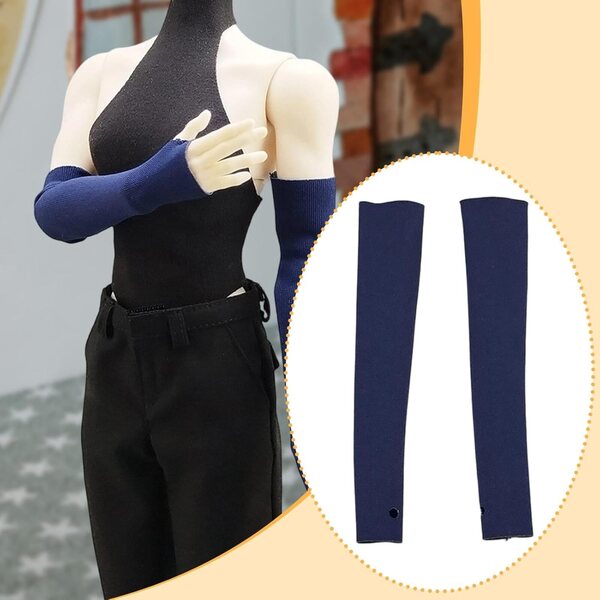 1/6 Blauer Ärmel für weibliche Actionfigur – 30 cm Puppenkleidungszubehör
