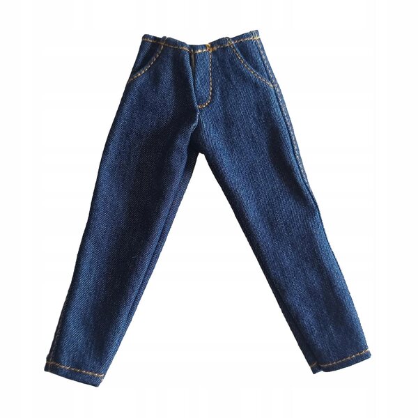 Miniaturowe spodnie w skali 1/12 Ręcznie robione Casual Fashion Mini Pants Outfit Blue