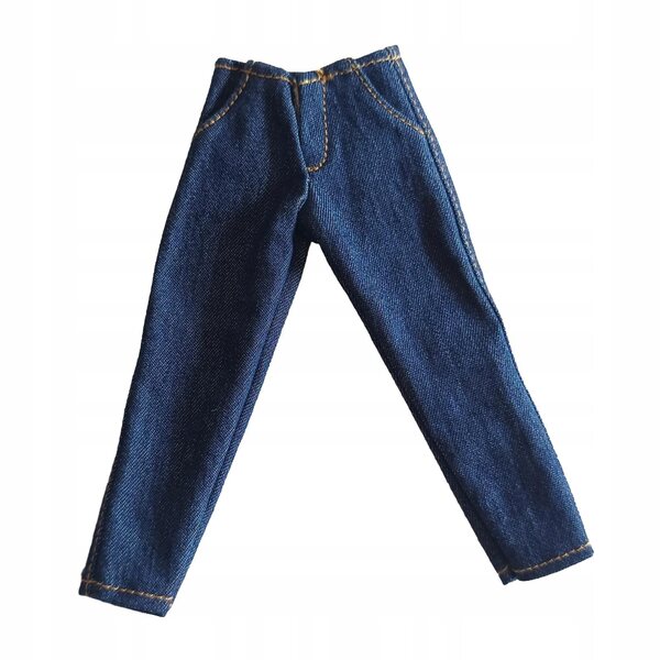 Miniaturowe spodnie w skali 1/12 Ręcznie robione Casual Fashion Mini Pants Outfit Blue