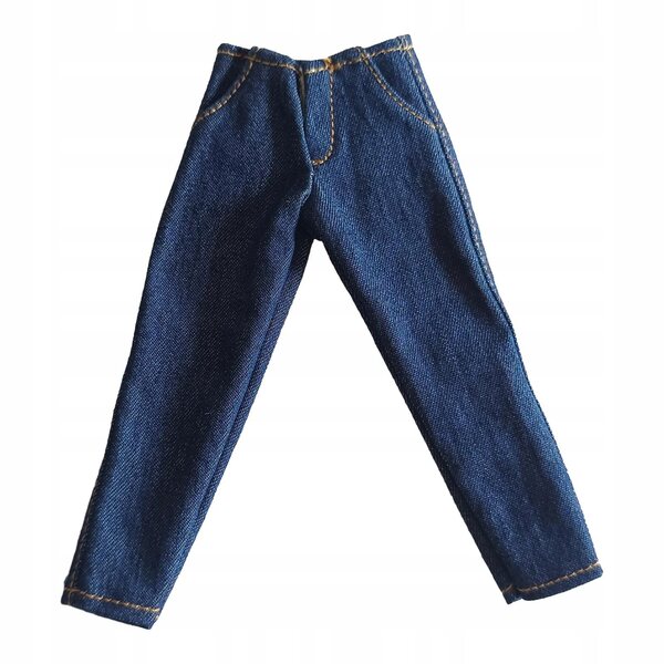 Miniaturowe spodnie w skali 1/12 Ręcznie robione Casual Fashion Mini Pants Outfit Blue