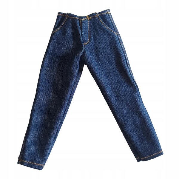 Miniaturowe spodnie w skali 1/12 Ręcznie robione Casual Fashion Mini Pants Outfit Blue