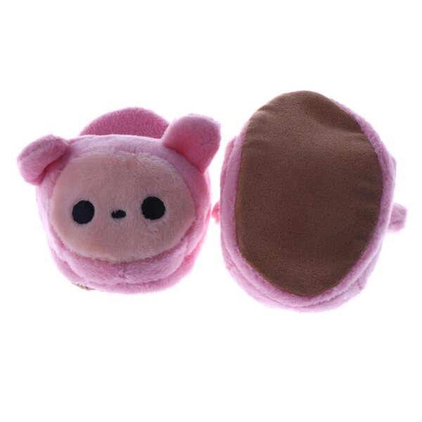 Scarpe peluche rosa per bambole 1/3 BJD pantofola invernale 8x5x3 cm