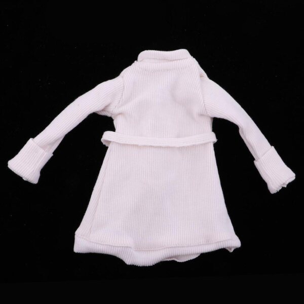 Moderno cappotto bianco con cintura per bambole da 45 cm - abbigliamento elegante