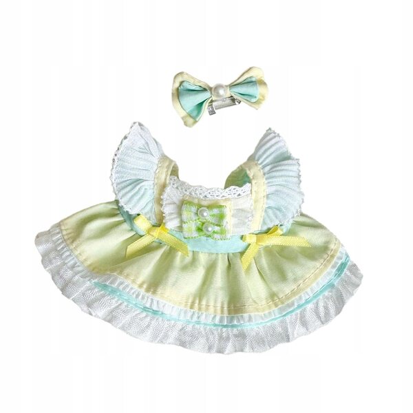 Ubranka pour poupées 15-17 cm en tissu doux avec accessoires verts pour enfants