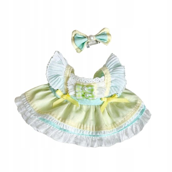 Ubranka pour poupées 15-17 cm en tissu doux avec accessoires verts pour enfants