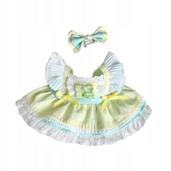 Ubranka pour poupées 15-17 cm en tissu doux avec accessoires verts pour enfants