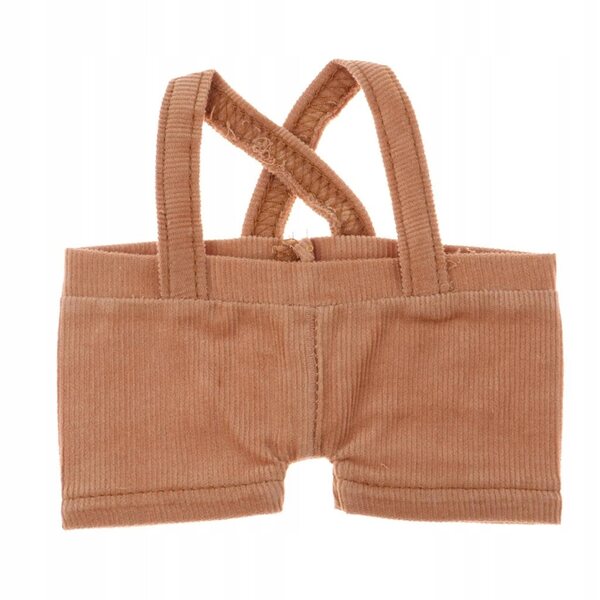Khakifarbene Hosenträgerhose für Puppen und Bären 20 cm – Alltagskleidung