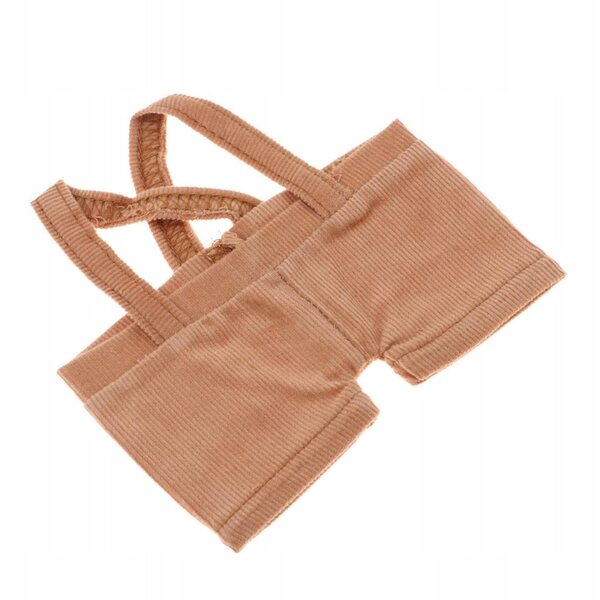 Khakifarbene Hosenträgerhose für Puppen und Bären 20 cm – Alltagskleidung